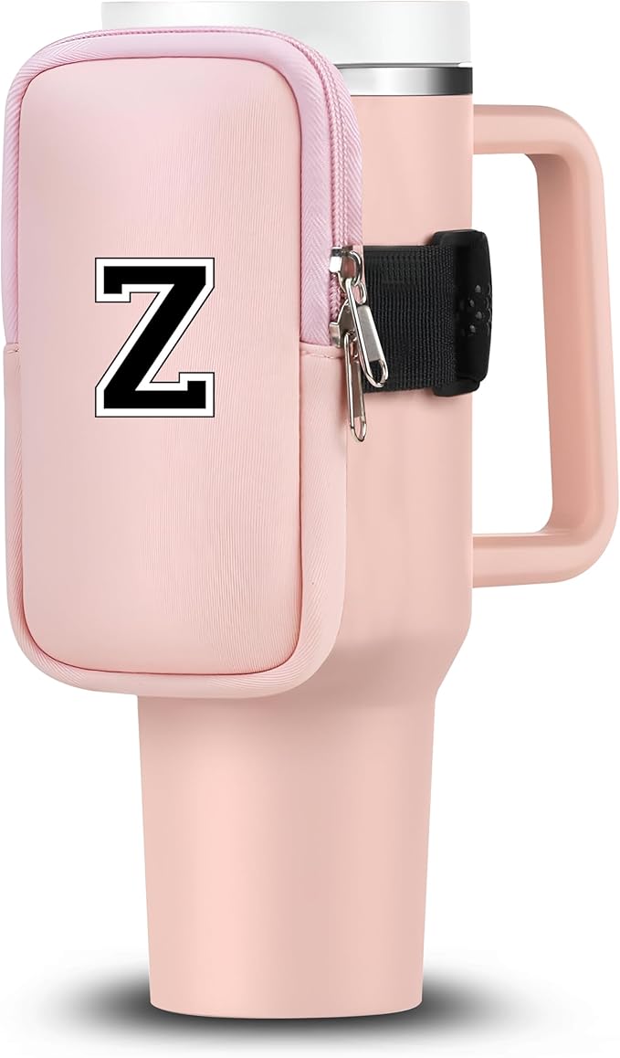 Mini Water Bottle Pouch for Stanley-Tumbler pouch with Zipper Pocket, Stanley pouch, Insulated Mug pouch, Tumbler carry holder pouch, Travel mug pouch | Waterproof