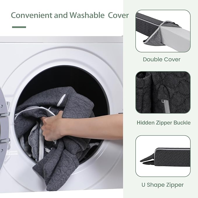 Bed Wedge Pillow Headboard/Queen Bed Gap Filler/Mattress Gap Filler Firm Support Sleeping Pillow 60"×8"×6" to Fill The Gap (0-6") Between Headboard and Wall