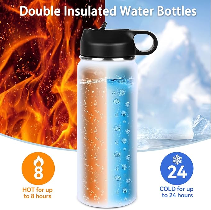 Softball Gifts for Girls,Softball Water Bottle and 50PCS Stickers Accessories Stuff for Player Lovers(18OZ)