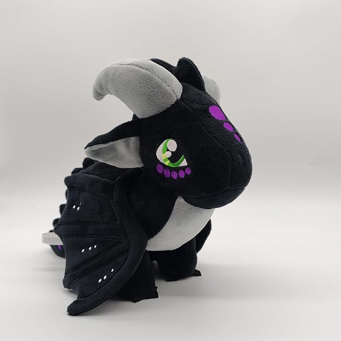 Wings of Fire Dragon Plush Toy Rainwing Dragon Stuffed Animals Pterosaur Plush Flying Dragon Pillow Plushies Gifts for Fans Kids Boys Girls (Nightwing)