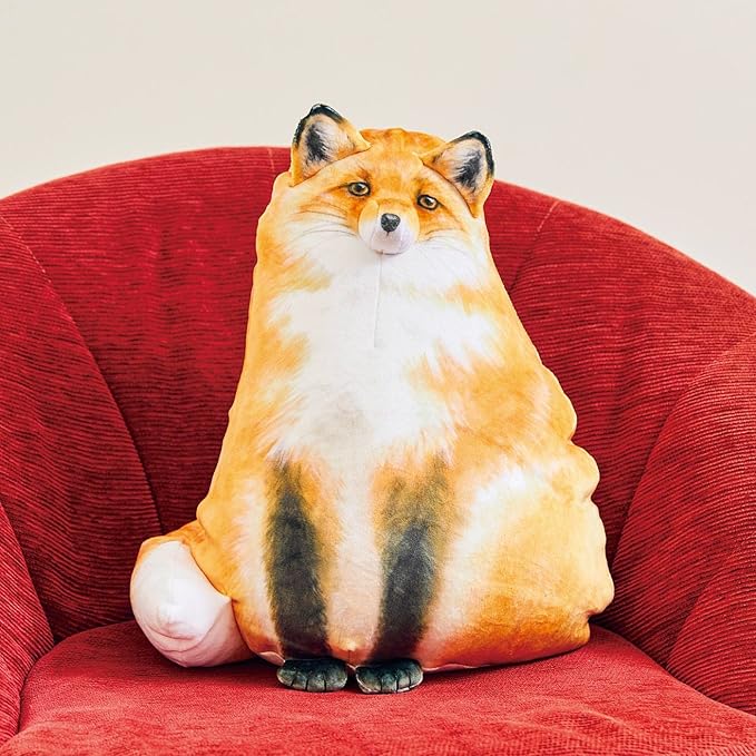 Fox Stuffed Animal, 14" Fox Plush Pillow, Cute Plushies, Throw Pillow Doll Big Plush Toys Birthday Gift for Girls Boys Girlfriend Kids