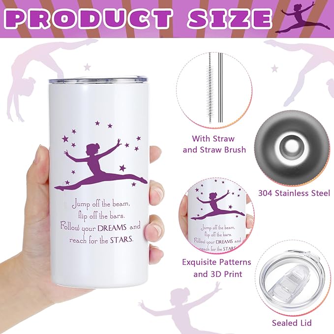 4 Pieces Sports Gifts Set - Hair Scrunchies, Elastic Hair Bands, Ball Charm Bracelet, Zipper Pouch, and Tumbler for Women