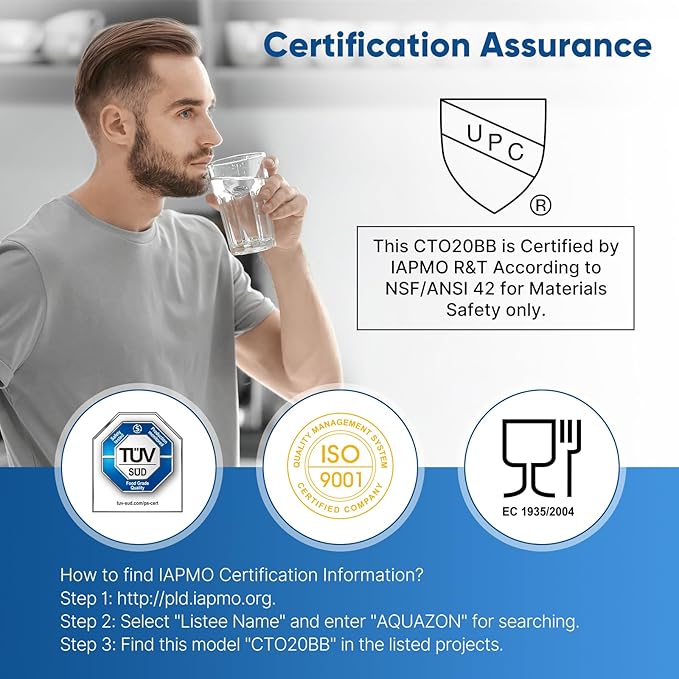 PUREPLUS 5 Micron 20" x 4.5" Whole House Coconut Shell Activated Carbon Water Filter Replacement Cartridge, Compatible with EPM-20, CB-20, 155783-43, FC25B, 2 Pack