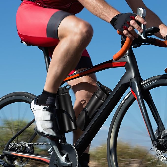 CHENGU 4 Pcs Aluminum Water Bottle 24oz Aluminum Reusable Bottles Lightweight Snap Lid Sports Water Bottle Multipack Easy Carry Leak Proof Travel Bottle for Gym Camping Hiking Outdoor Fishing (Black)