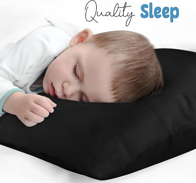 Utopia Bedding Toddler Pillow Cases - 2 Pack - Envelope Closure - Soft Brushed Microfiber Fabric - Shrinkage and Fade Resistant Pillow Covers 14 X 20 Inches (Toddler, Black)