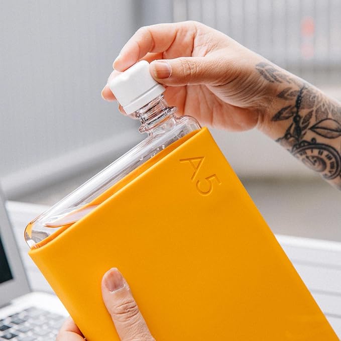 memobottle - Gloss White Metallic Lid