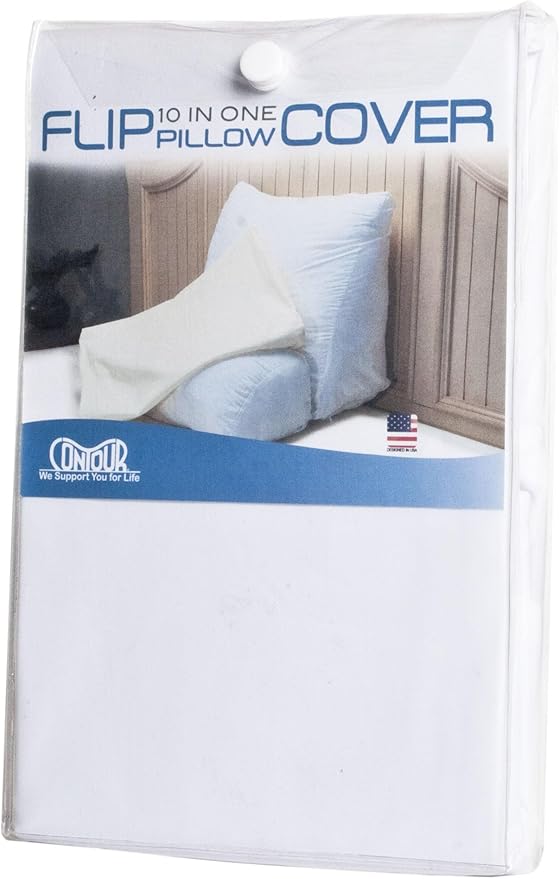 Contour Products, Flip Pillow w. White Case, Standard Size (20 inch Width)