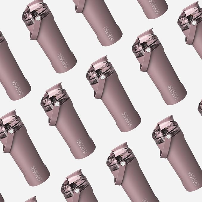 BrüMate MultiShaker Blender Shaker Bottle | 100% Leakproof Insulated Stainless Steel Shaker Bottle | Protein Shaker Bottle, and Pre Workout Bottle for the Gym | 26oz (Rose Taupe)