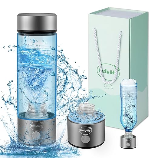 Hydrogen Water Bottle, Hydrogen Water Bottle Generator with SPE Technology Water Ionizer, Hydrogen Water Machine Improve Water in 3 Minutes for Home, Office, Travel, Exercise, TypeC