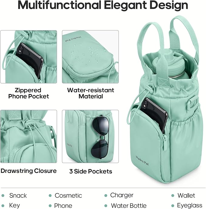 Insulated Water Bottles 32 oz with 2 Leak Proof Lids & Water Bottle Holder, Wide Mouth Sport Water Bottle with Straw, Reusable Stainless Steel Water Flask, Double Walled Vacuum Thermos