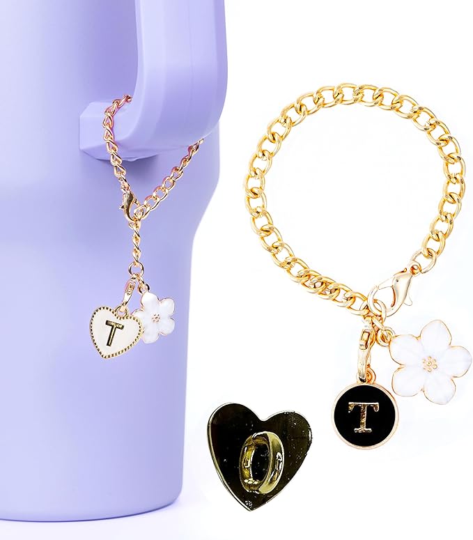 water bottle charms with keyring holder, water bottle decorations. Stanley Cup charms, Stanley cup accessories. Tumbler charms