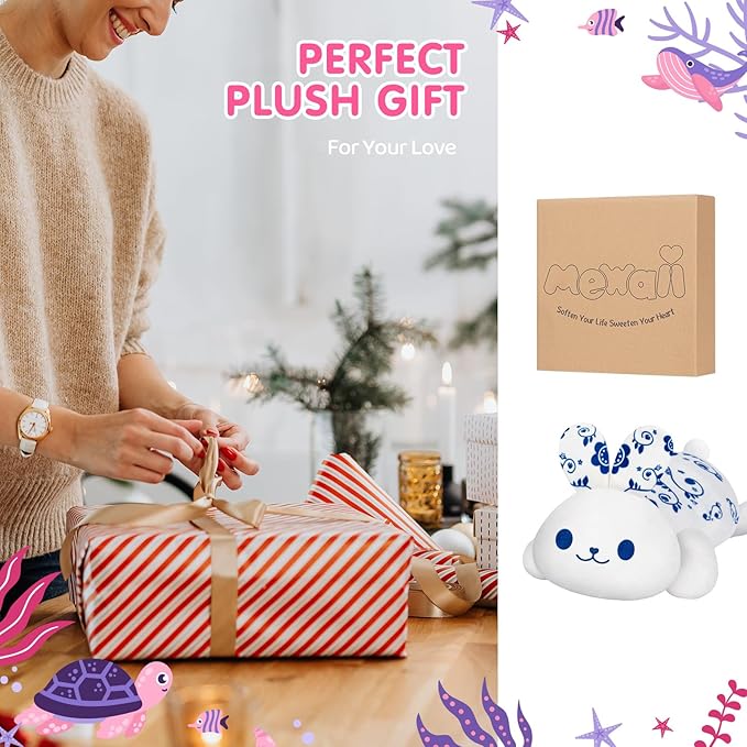 Cute Rabbit Plush Pillow, Kawaii Plushies Bunny Rabbit Stuffed Toys, Squishy Plushies, Cuddle Body Pillow for Kids & Girls