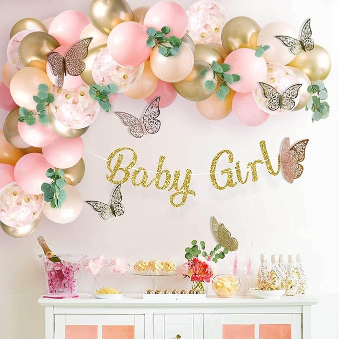 72Pcs 3D Butterfly Wall Decor 3 Sizes 3 Styles, Removable Butterfly Stickers Wall Decals, Butterfly Decorations Party Birthday Cake Decoration for Kids Nursery Wedding Bedroom Room(Rose Gold)