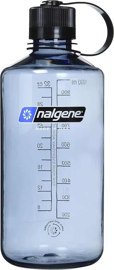 Nalgene Sustain Tritan BPA-Free Water Bottle Made with Material Derived, 32 OZ, Narrow Mouth, Gray & Sustain Tritan BPA-Free Water Bottle Made with Material Derived, 48 OZ, Wide Mouth, Seafoam