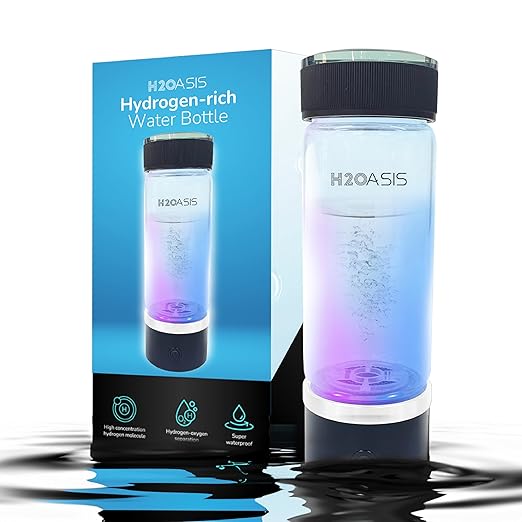 Premium Hydrogen Water Bottle, SPE PEM with Exhaust Vent, 4000 PPB H2 Concentration