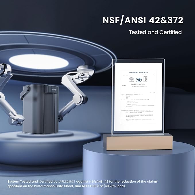 Waterdrop Alkaline Electric Water Filter Pitcher, Dispenser, NSF/ANSI 42, 200-Gallon, 5X Times Long-Life Countertop Water Filter System, Reduce PFOA/PFOS, Chlorine, Lead, 15-Cup, Blue, with 1 Filter