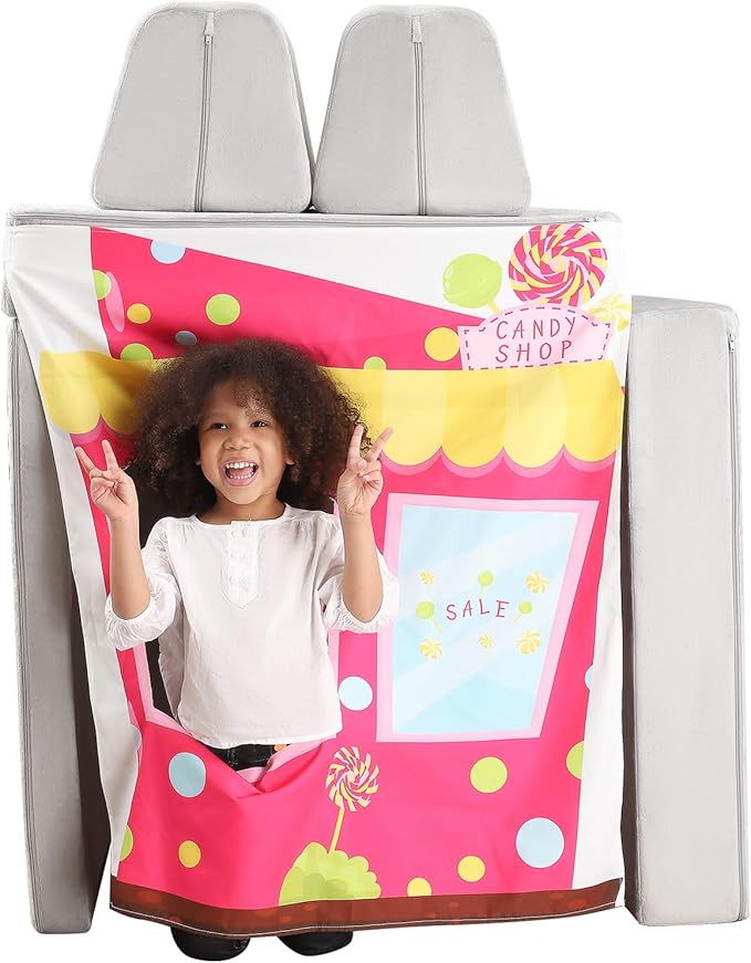 Play Panels for Kids Foam Play Couch, Candy Store