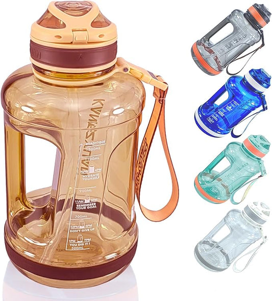 Sports Water Bottle, 50 Oz/1500mL, Leak Proof BPA Free Travel Outdoor For Men Women (Orange)