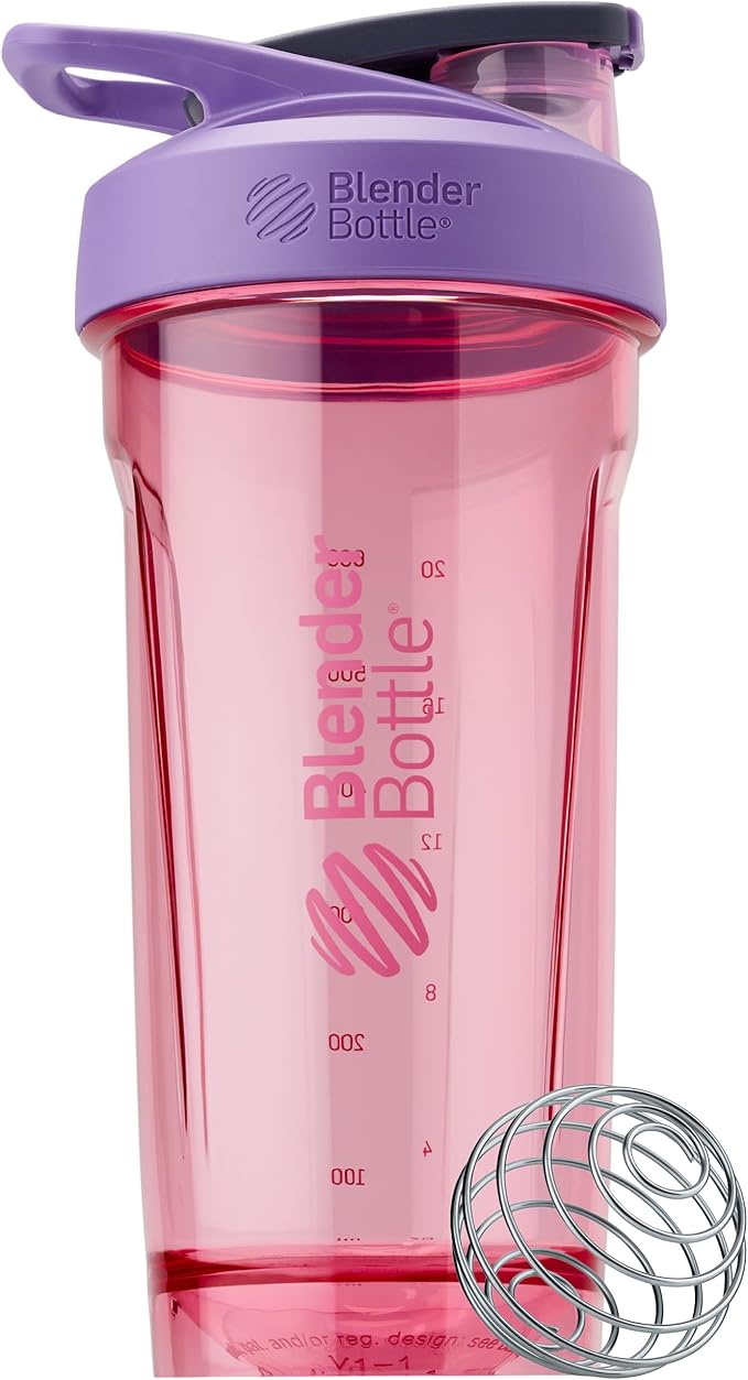 BlenderBottle 28-Ounce Strada Shaker Cup Bundle - Yellow and Purple