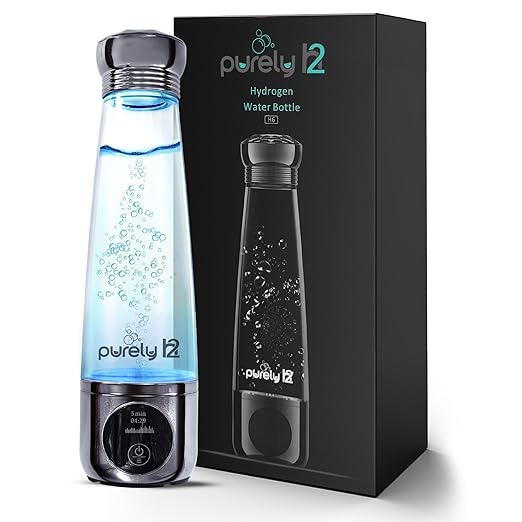 Premium Hydrogen Water Bottle-290ML Hydrogen Water Bottle Generator with OLED Display and USB Charging Cable with Beautiful Gift Box-3000+ PPB Hydrogen Water Concentration-Hydro Health for Everyone
