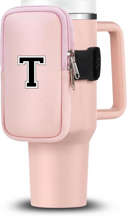 Mini Water Bottle Pouch for Stanley-Tumbler pouch with Zipper Pocket, Stanley pouch, Insulated Mug pouch, Tumbler carry holder pouch, Travel mug pouch | Waterproof