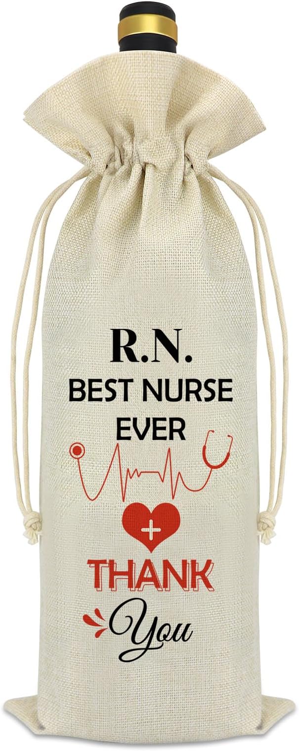 Nurse Gifts for Women Men Best Nurse Ever Wine Bag Nurse Thank You Gifts Nurses Week Gifts Nurse Appreciation Gifts RN Gifts for Nurses Christmas Thanksgiving Birthday Gifts for Nurse Practitioner