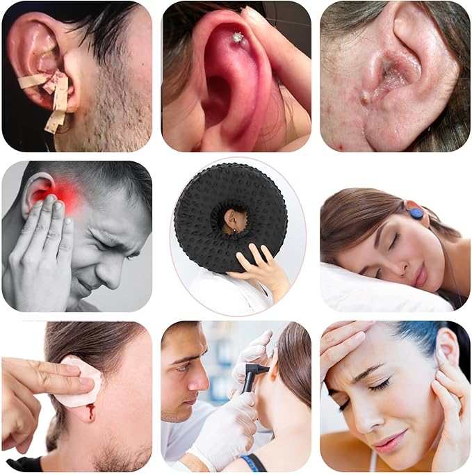 Easy to Clean Ear Hole Piercing Pillows for Ear Pain with Removable Pillowcase Cushion Head Neck Support Sleeping with Fresh Pierced Ear Earings