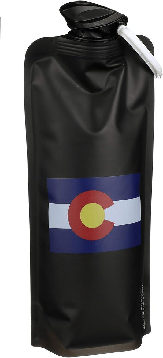 Vapur | Collapsible Water Bottle | Reusable Leak Proof Water Bottles with Carabiner for Working Out, Camping, Backpacking, Hiking, & Travel! | States Anti-Bottle