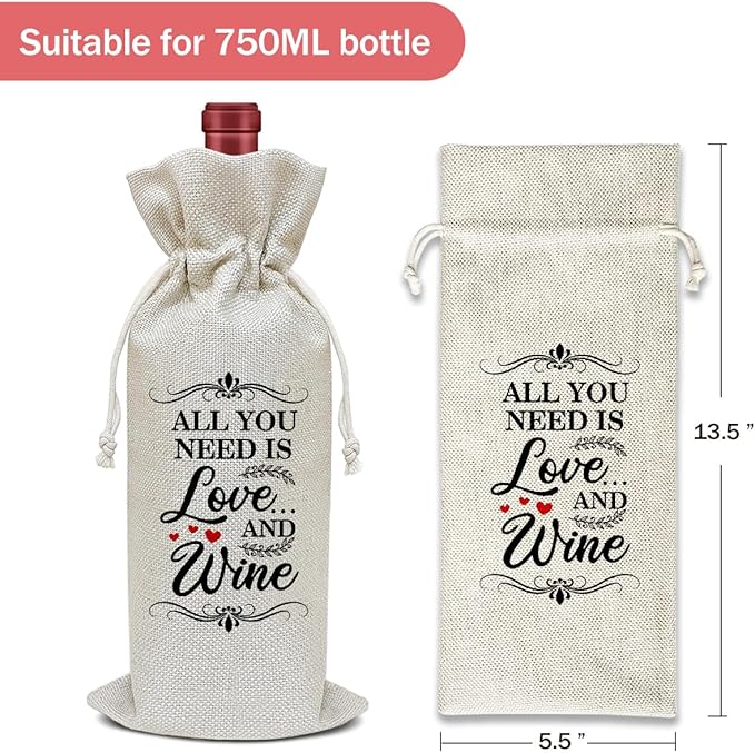 Engagement Wine Bag, Bridal Proposal Gifts Engagement Gift for New Couple Girlfriend Boyfriend, Party Favor Wine Champagne Gift Bag With Drawstring -26
