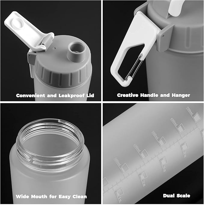 Tritan Copolyester Shaker Bottle for Protein Mixes BPA/BPS/BPF Free Protein Shaker Bottle 800ml Sports Bottle 28oz White