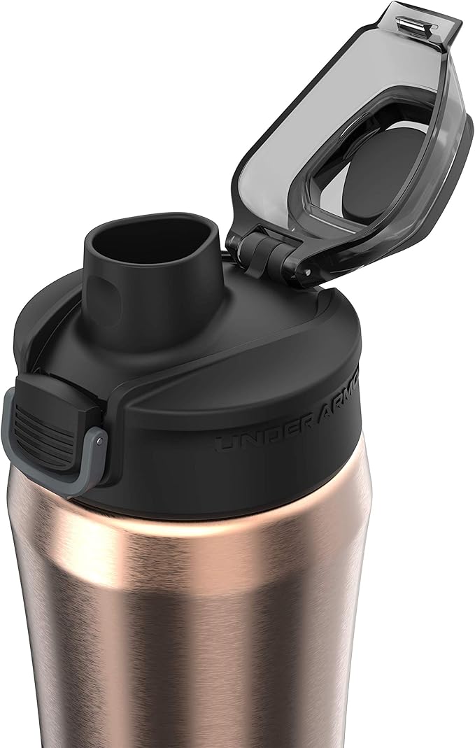 Under Armour 18oz Beyond Stainless Steel Water Bottle, Vacuum Insulated, Self Draining Protective Cap, Leak Proof, For Kids & Adults, All Sports, Gym