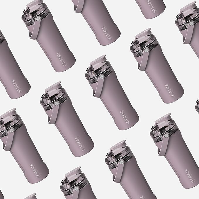 BrüMate MultiShaker Blender Shaker Bottle | 100% Leakproof Insulated Stainless Steel Shaker Bottle | Protein Shaker Bottle, and Pre Workout Bottle for the Gym | 26oz (Lilac Dusk)