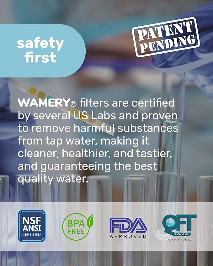 Wamery Replacement Filters 3 Pack for Brita Maxtra, Marella, Mavea Water Filter Pitcher. Cartridge Model 1001122