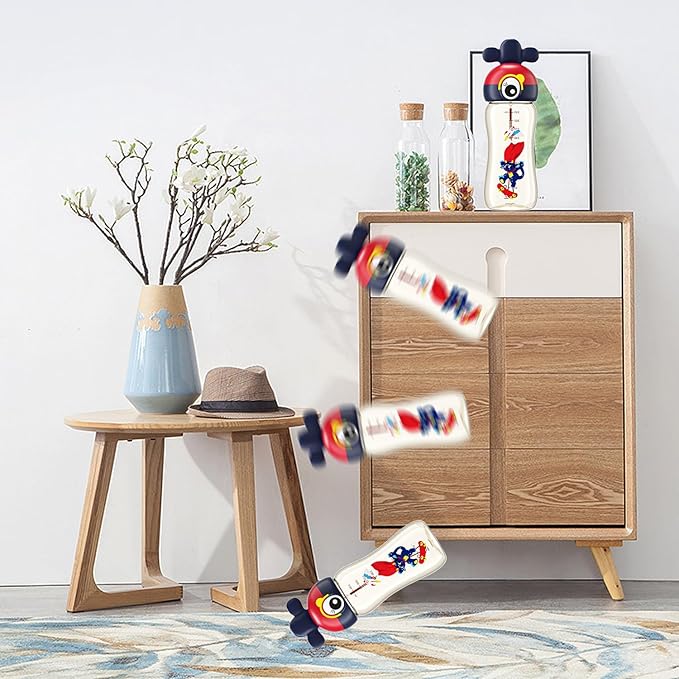 Kids Water Bottle for School or Travel, 11oz Reusable Kids School Water Bottle, Leak-Proof Portable Water Bottle for Girls & Boys, BPA-free (Red, 1 Pack)