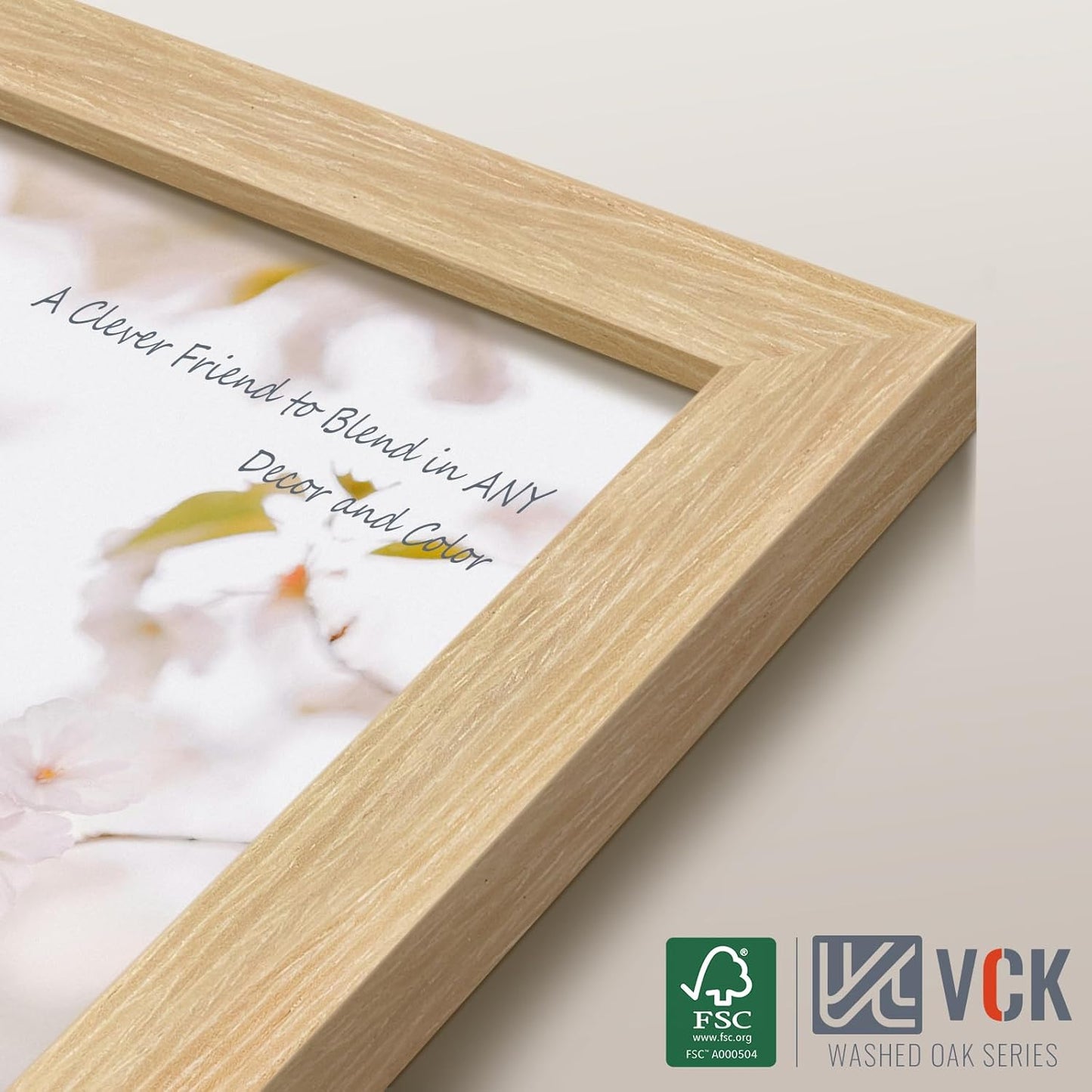VCK 12x18 Oak Wood Frame for Poster & Picture, Natural Solid Wood Photo Frames 3 Pack, Wall Gallery Frame