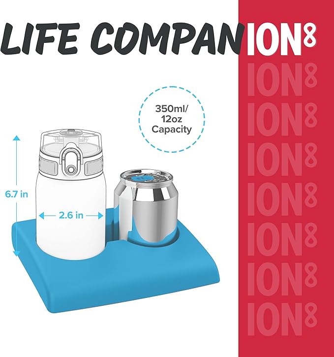 Ion8 Pod Leak Proof BPA Free Kids Water Bottle, 350ml (12 oz), Frosted Scarlet (B074WGJF9S)