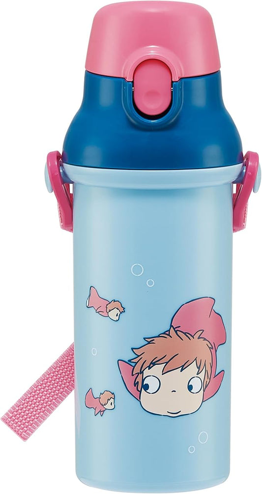 Ponyo Flip Top Water Bottle with Strap 16.23oz - Ponyo and Ponyo's sisters