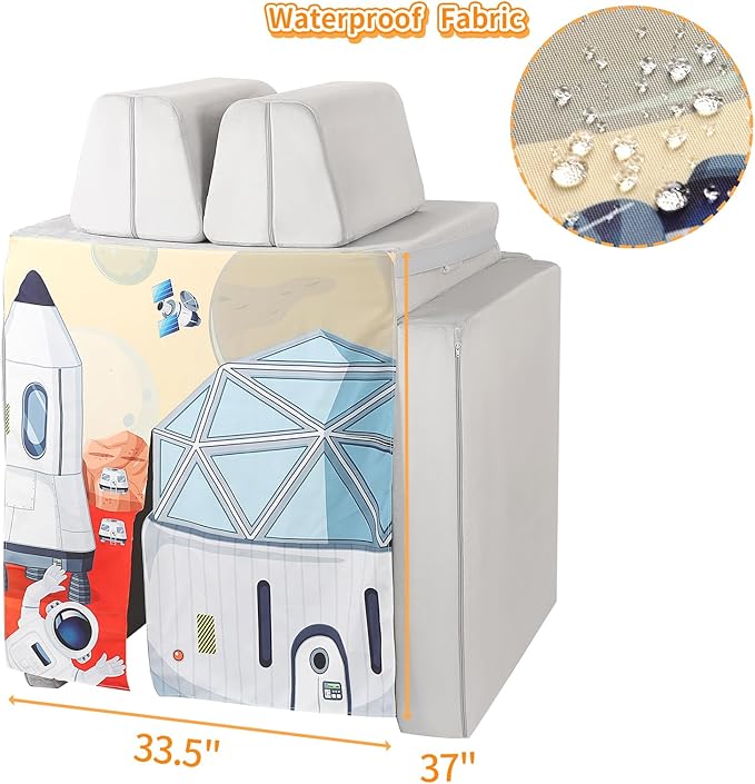 Play Panels for Kids Foam Play Couch, Space Settlement