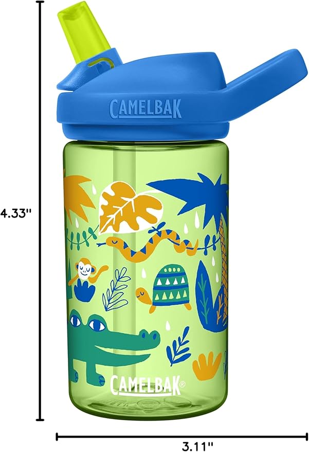CamelBak Eddy+ 14oz Kids Water Bottle with Tritan Renew – Straw Top, Leak-Proof When Closed