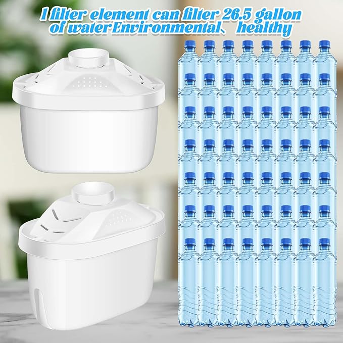Alkaline Water Filter Replacement Alkaline Water Filter Cartridge Water Filters for Drinking Water Filter Kettle,improve Alkaline(9 Pcs)