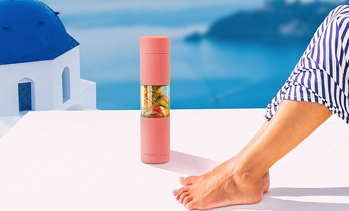 asobu Flavor U See a Stainless Steel Fruit Infuser Slim and Classy Water Bottle 16 ounce Bpa Free - (Pink)