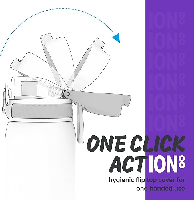 Ion8 Pod Leak Proof BPA Free Kids Water Bottle, 350ml (12 oz), Unicorns