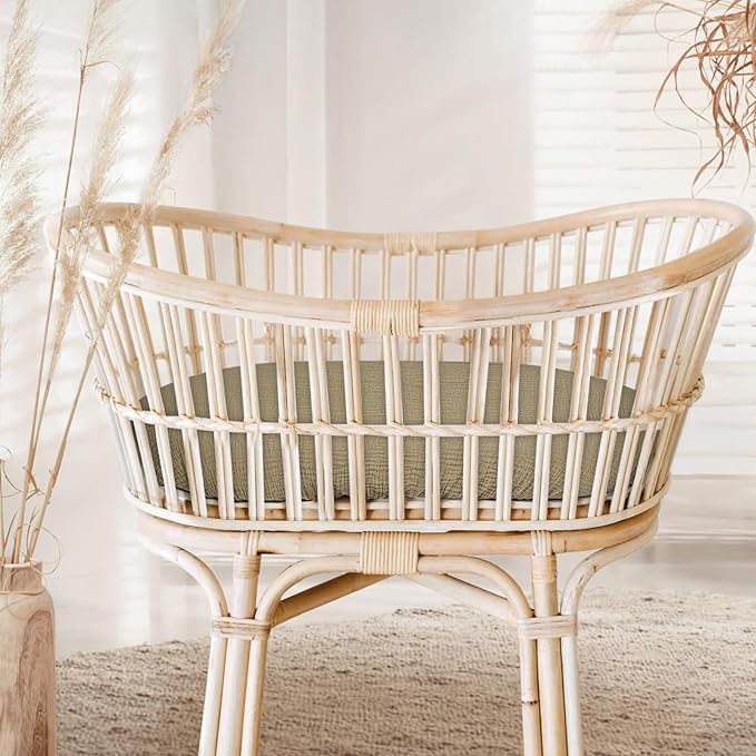 Muslin Bassinet Sheets Baby: Cotton Bassinet Sheets Fitted for Boys and Girls - Bassinet Sheets for Oval Rectangle or Hourglass Mattress(Autumn Leaf)