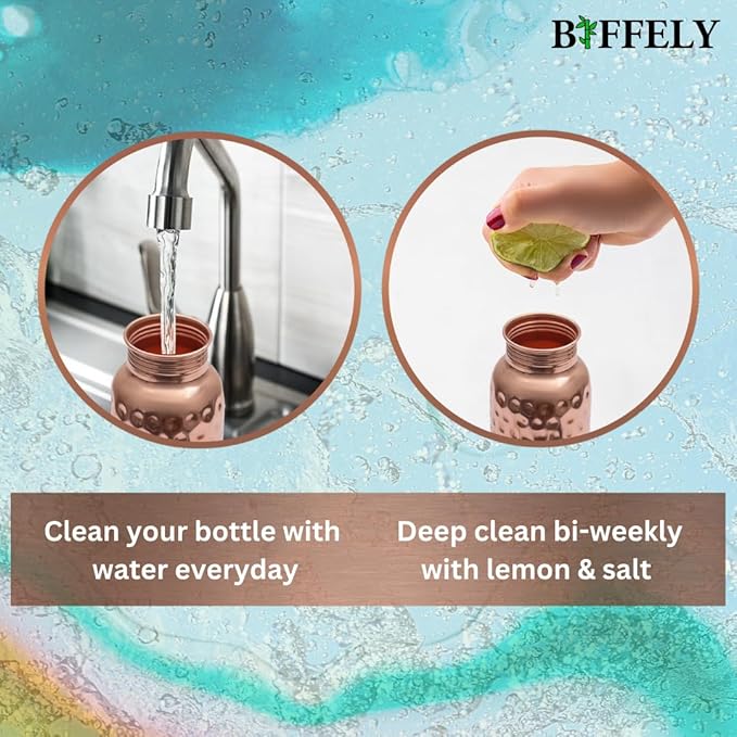 Copper Water Bottle - 34 Oz Extra Large - A Hammered Ayurvedic Pure Copper Vessel For Drinking - Drink More Water, Lower Your Sugar Intake And Enjoy The Health Benefits Immediately