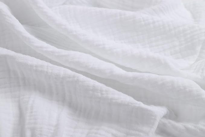 Muslin Bassinet Sheets 29"x 14" for Chicco LullaGo Anywhere, Baby Bjorn Cradle and Other Same Size Mattress Pad, Snuggly Soft 100% Cotton 2 Pack, White and Grey