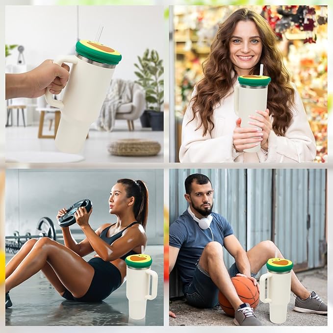 Stanley Cup 40 Oz Lid Anti-scratch Protective Case with Avocado Design, Silicone Dustproof Lid Toppers for Stanley 40 Oz Tumbler, Stanley Cup Cute Accessories Decorations