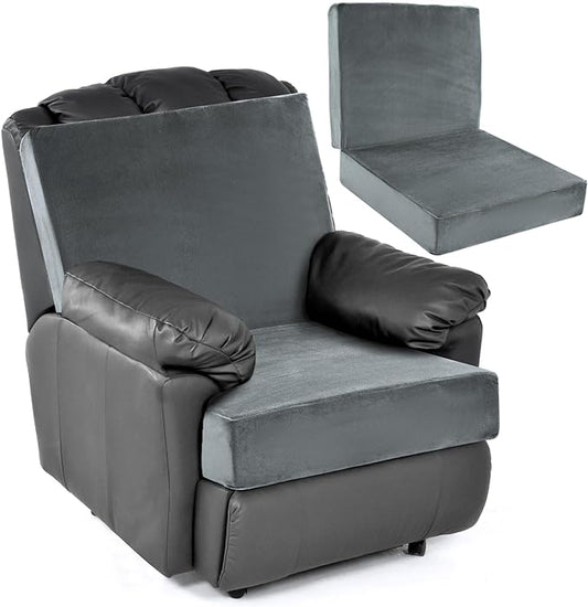 HOMBYS Memory Foam Lumbar Support Pillow for Recliner with Recliner Chair Seat Cushion-Thick Seat Cushion for Elderly with Long Back Support, Extra Large & Non-Slip