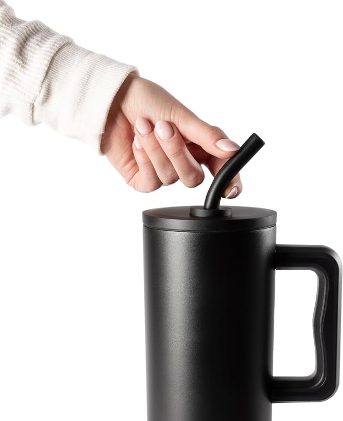 Simple Modern 40 oz Tumbler with Handle and Straw Lid | 4th of July Insulated Reusable Stainless Steel Water Bottle Travel Mug Cupholder Use | Gifts for Women Men Him Her | Trek Signature | Fireworks