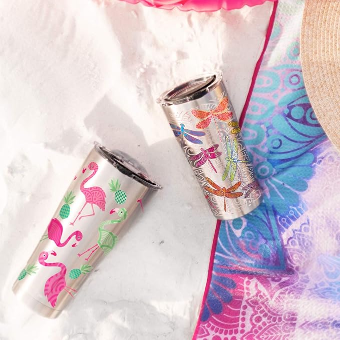 Tervis Made in USA Double Walled University of Iowa UI Hawkeyes Insulated Tumbler Cup Keeps Drinks Cold & Hot, 24oz Water Bottle, All Over