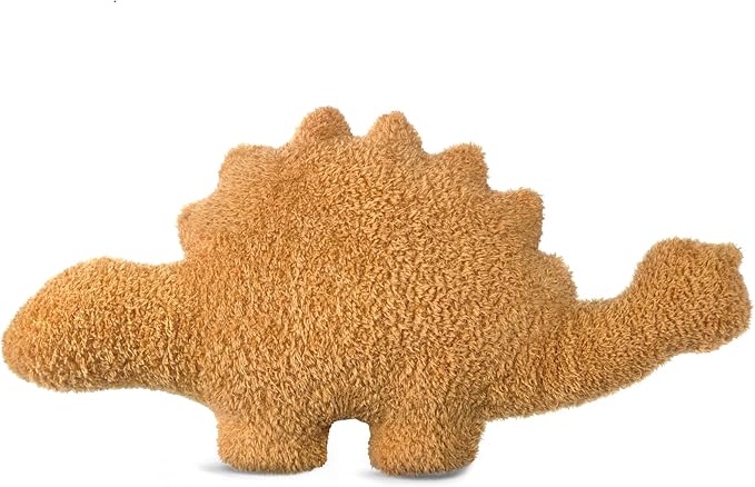 Dino Chicken Nugget Pillow, Dinosaur Chicken Nuggets Plush Funny Birthday Gifts for Boys and Girls, Dinosaur Gifts for Kids and Adults, Dinosaur Theme Party Decorations (Ankylosaurus, Small)